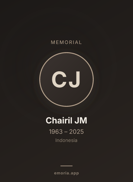 Memorial portrait of Chairil JM