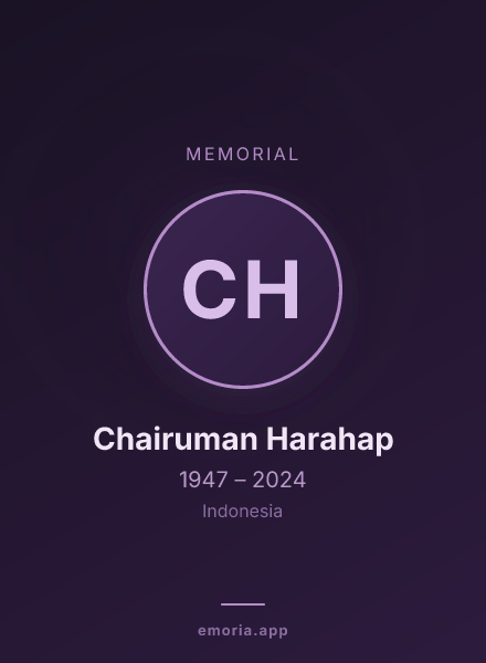 Memorial portrait of Chairuman Harahap