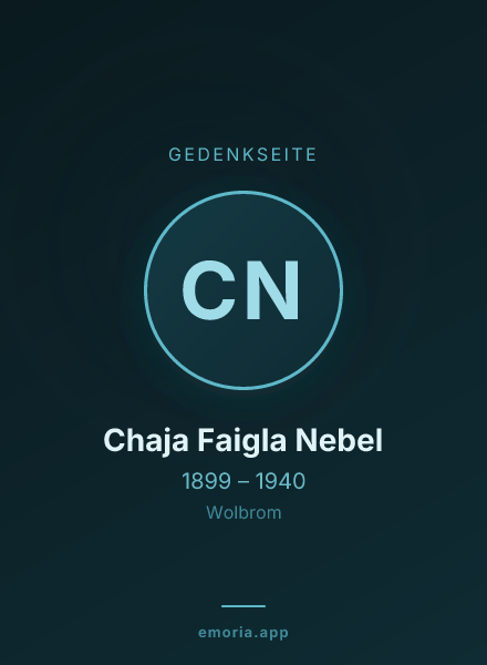 Gedenkportrait von Chaja Faigla Nebel