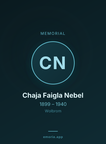 Memorial portrait of Chaja Faigla Nebel