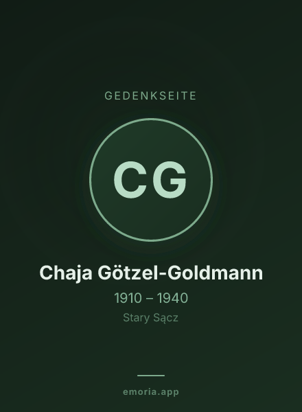 Gedenkportrait von Chaja Götzel-Goldmann