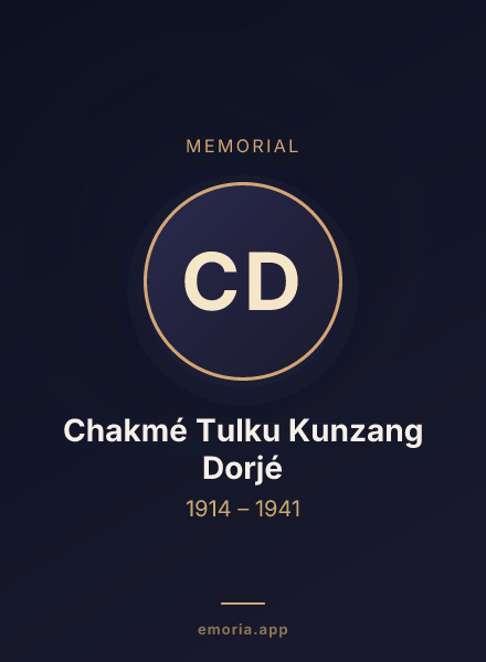 Memorial portrait of Chakmé Tulku Kunzang Dorjé