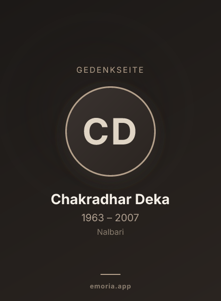 Gedenkportrait von Chakradhar Deka