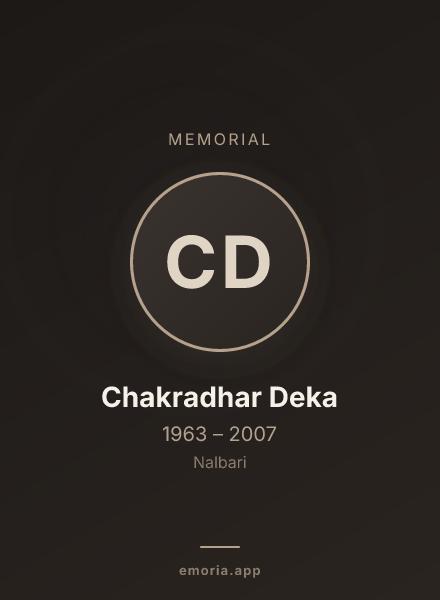 Memorial portrait of Chakradhar Deka