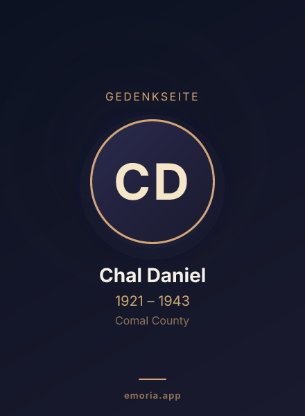 Gedenkportrait von Chal Daniel