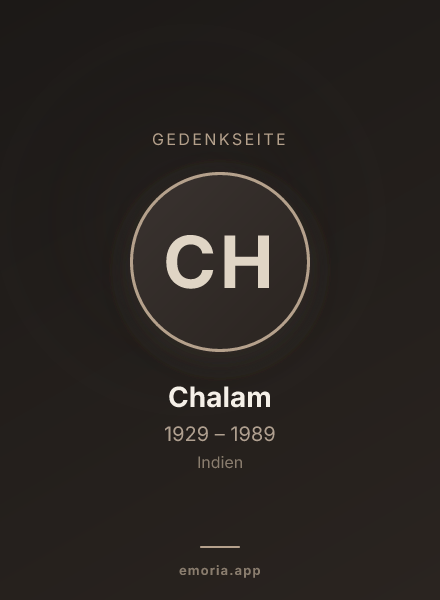 Gedenkportrait von Chalam