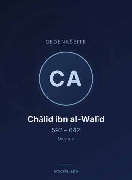 Gedenkportrait von Chālid ibn al-Walīd