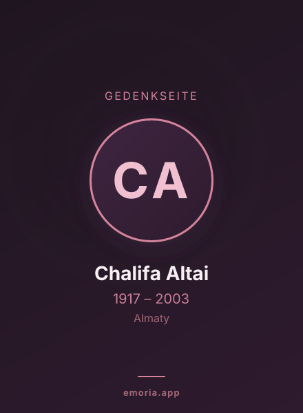 Gedenkportrait von Chalifa Altai