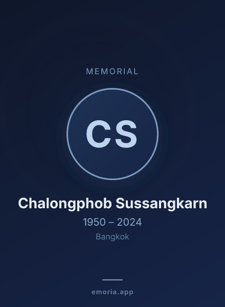 Memorial portrait of Chalongphob Sussangkarn
