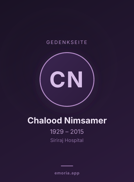 Gedenkportrait von Chalood Nimsamer