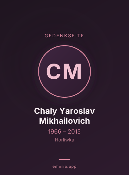 Gedenkportrait von Chaly Yaroslav Mikhailovich