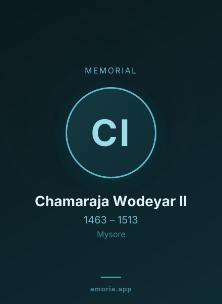 Memorial portrait of Chamaraja Wodeyar II
