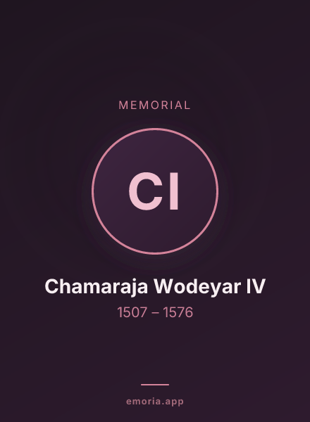 Memorial portrait of Chamaraja Wodeyar IV