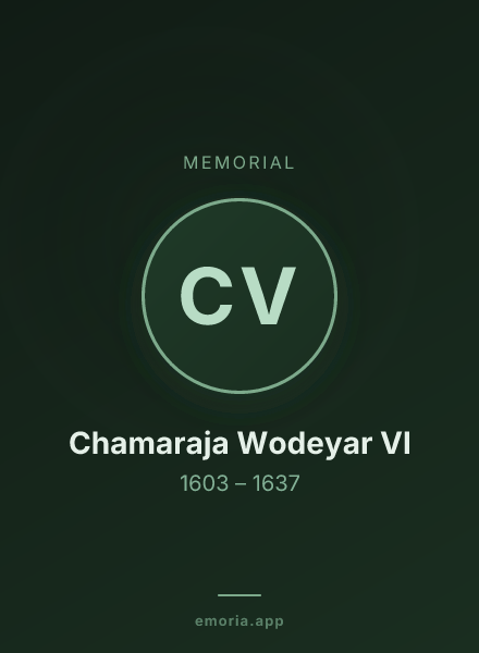 Memorial portrait of Chamaraja Wodeyar VI