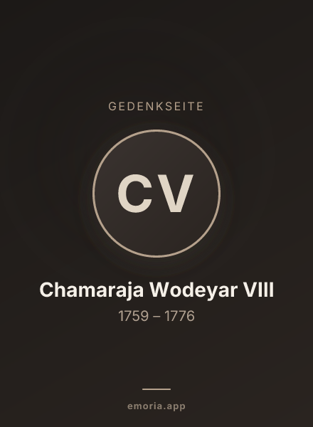 Gedenkportrait von Chamaraja Wodeyar VIII