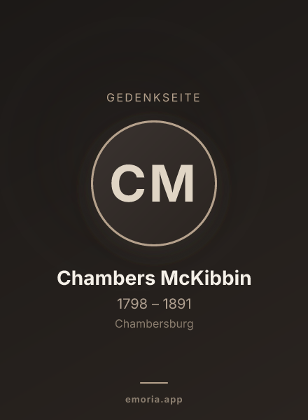 Gedenkportrait von Chambers McKibbin