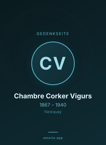 Gedenkportrait von Chambre Corker Vigurs