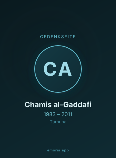 Gedenkportrait von Chamis al-Gaddafi