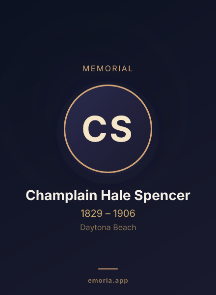Memorial portrait of Champlain Hale Spencer