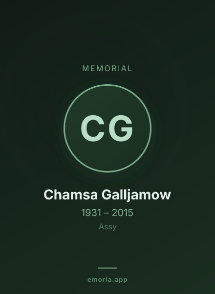Memorial portrait of Chamsa Galljamow