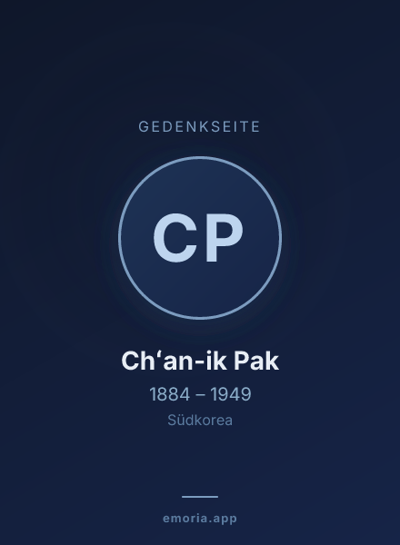 Gedenkportrait von Chʻan-ik Pak