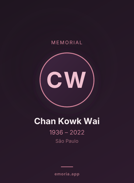 Memorial portrait of Chan Kowk Wai