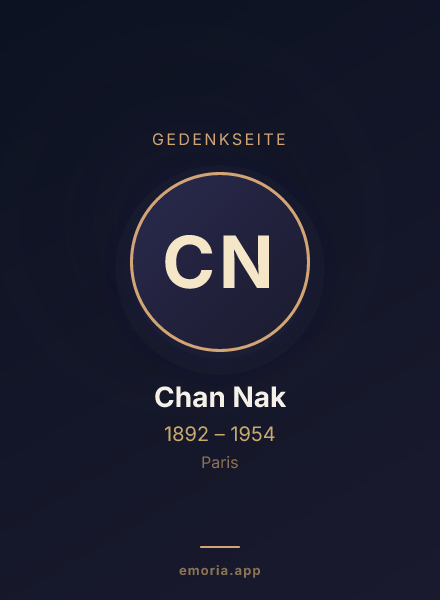 Gedenkportrait von Chan Nak