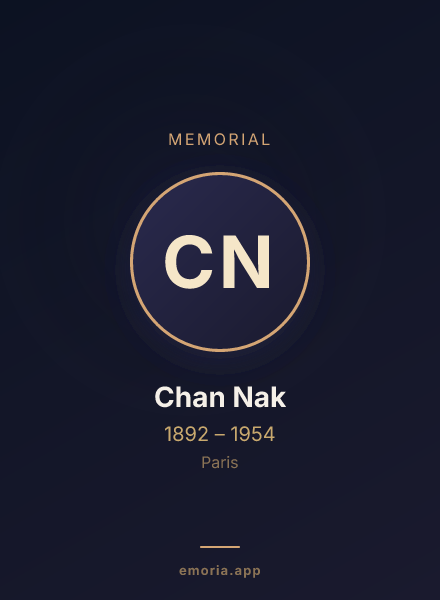 Memorial portrait of Chan Nak