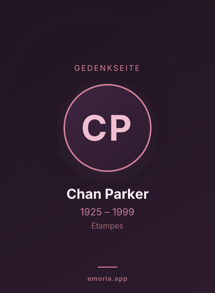 Gedenkportrait von Chan Parker
