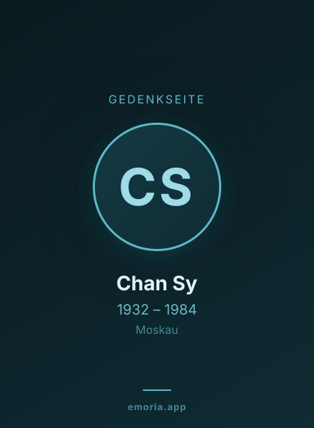 Gedenkportrait von Chan Sy