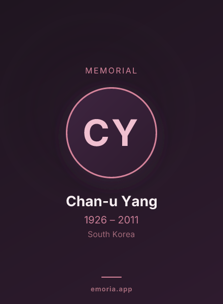 Memorial portrait of Chan-u  Yang