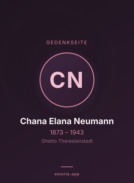 Gedenkportrait von Chana Elana Neumann