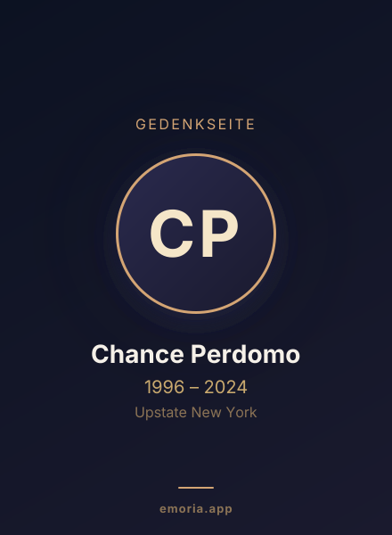 Gedenkportrait von Chance Perdomo