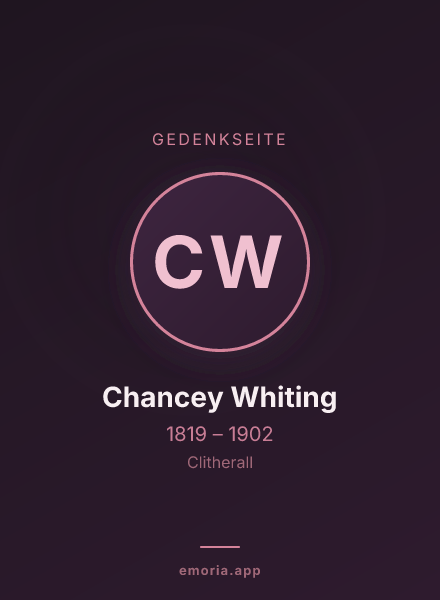 Gedenkportrait von Chancey Whiting