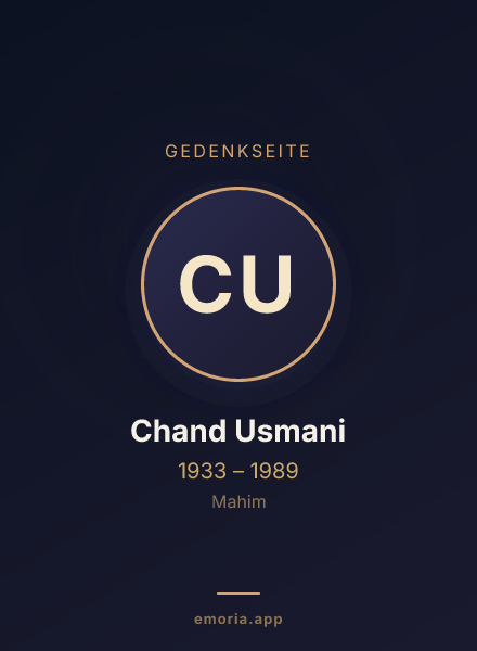 Gedenkportrait von Chand Usmani