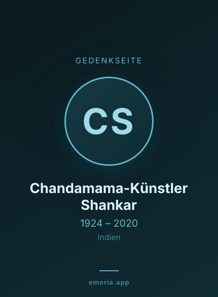 Gedenkportrait von Chandamama-Künstler Shankar