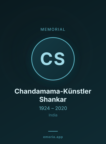 Memorial portrait of Chandamama-Künstler Shankar