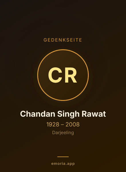 Gedenkportrait von Chandan Singh Rawat