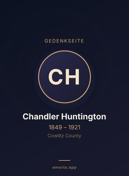 Gedenkportrait von Chandler Huntington