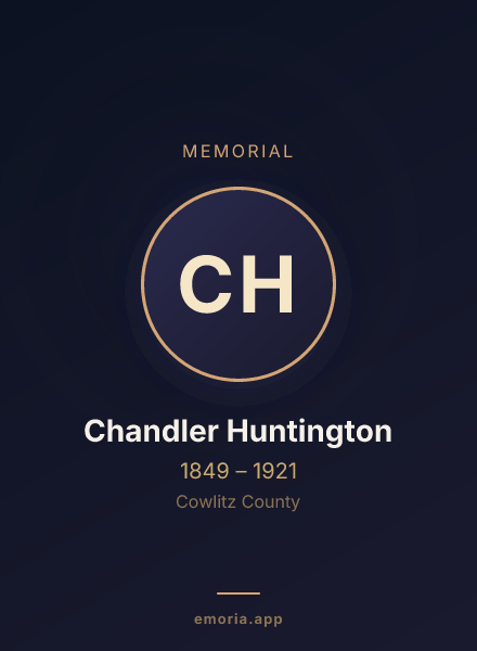Memorial portrait of Chandler Huntington