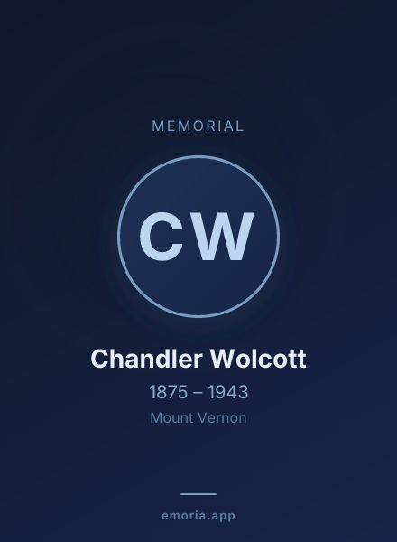 Memorial portrait of Chandler Wolcott
