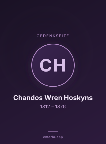 Gedenkportrait von Chandos Wren Hoskyns