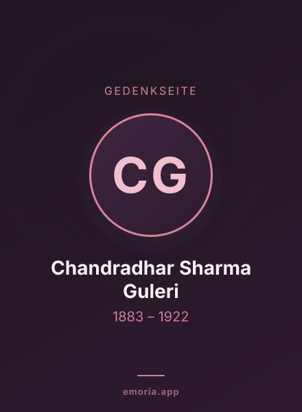 Gedenkportrait von Chandradhar Sharma Guleri