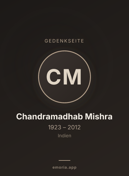 Gedenkportrait von Chandramadhab Mishra