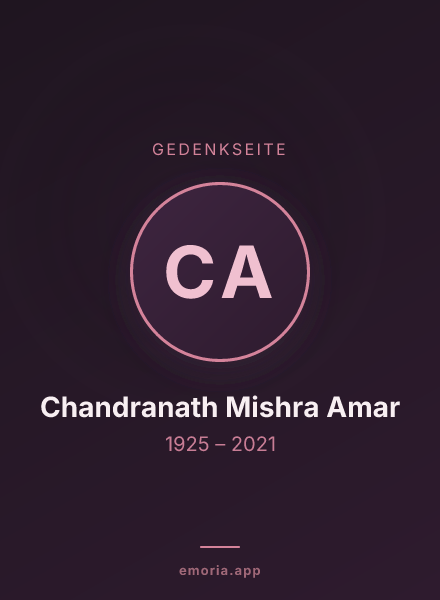 Gedenkportrait von Chandranath Mishra Amar