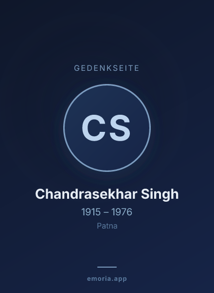 Gedenkportrait von Chandrasekhar Singh