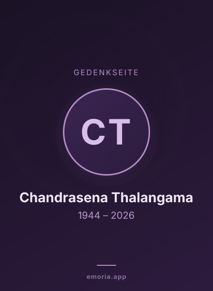 Gedenkportrait von Chandrasena Thalangama