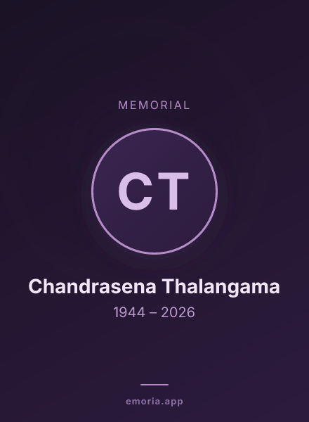 Memorial portrait of Chandrasena Thalangama