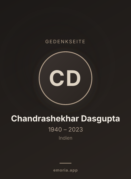 Gedenkportrait von Chandrashekhar Dasgupta