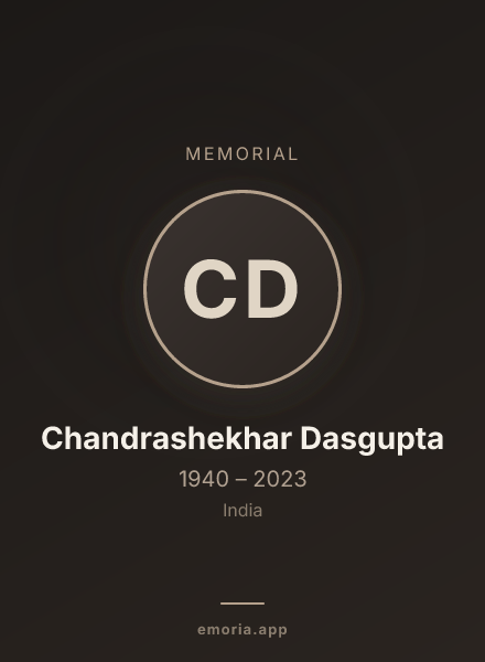 Memorial portrait of Chandrashekhar Dasgupta